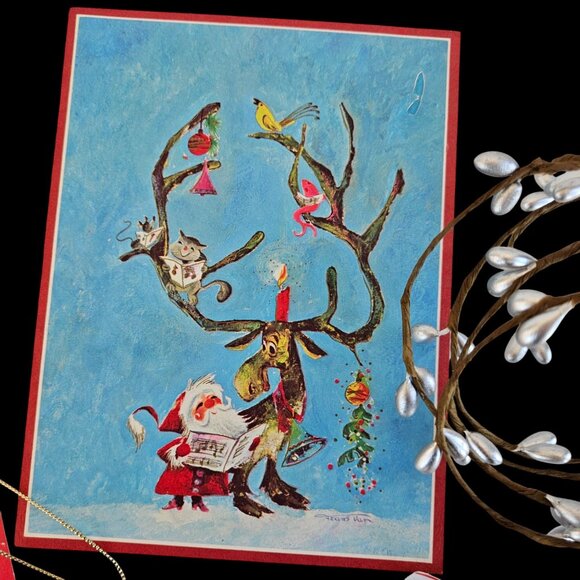 Tin Toy Soldier Instant Vintage Christmas Collection Hankie Decor Bundle - Picture 12 of 13